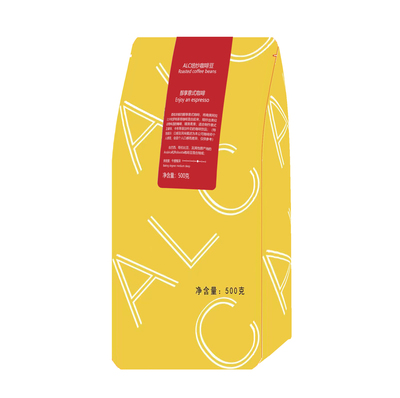 ALC咖啡：Legend传奇系列/醇享意式咖啡豆500克/包（黄袋）红色标